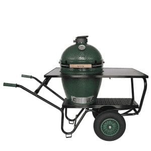 Big Green Egg Large In Kruiwagen met RVS Werkblad