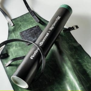 Lederen schort Floris van Bommel & Big Green Egg